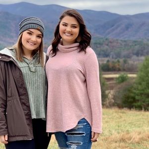 waffle net turtleneck